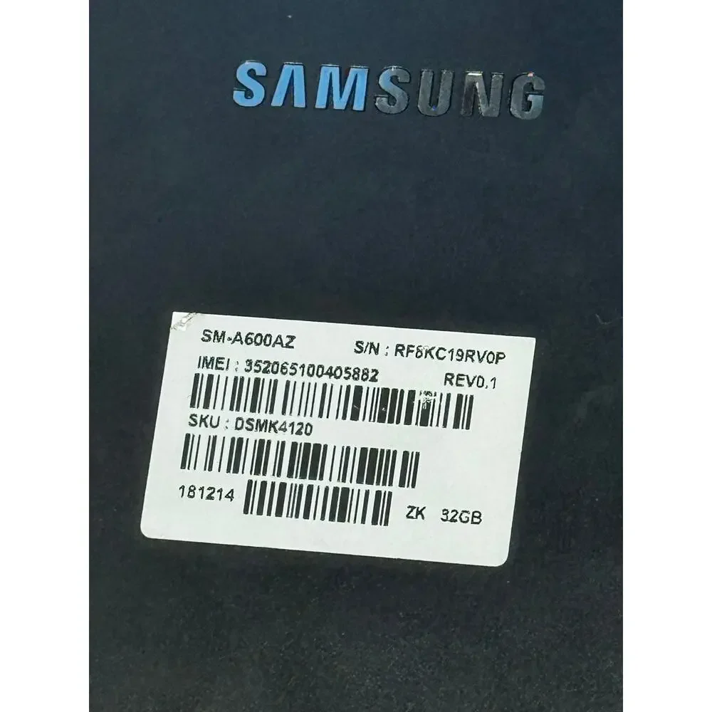 Samsung Galaxy A6 - Black - 32GB - (Cricket) - Smartphone - Works Great A600AZ